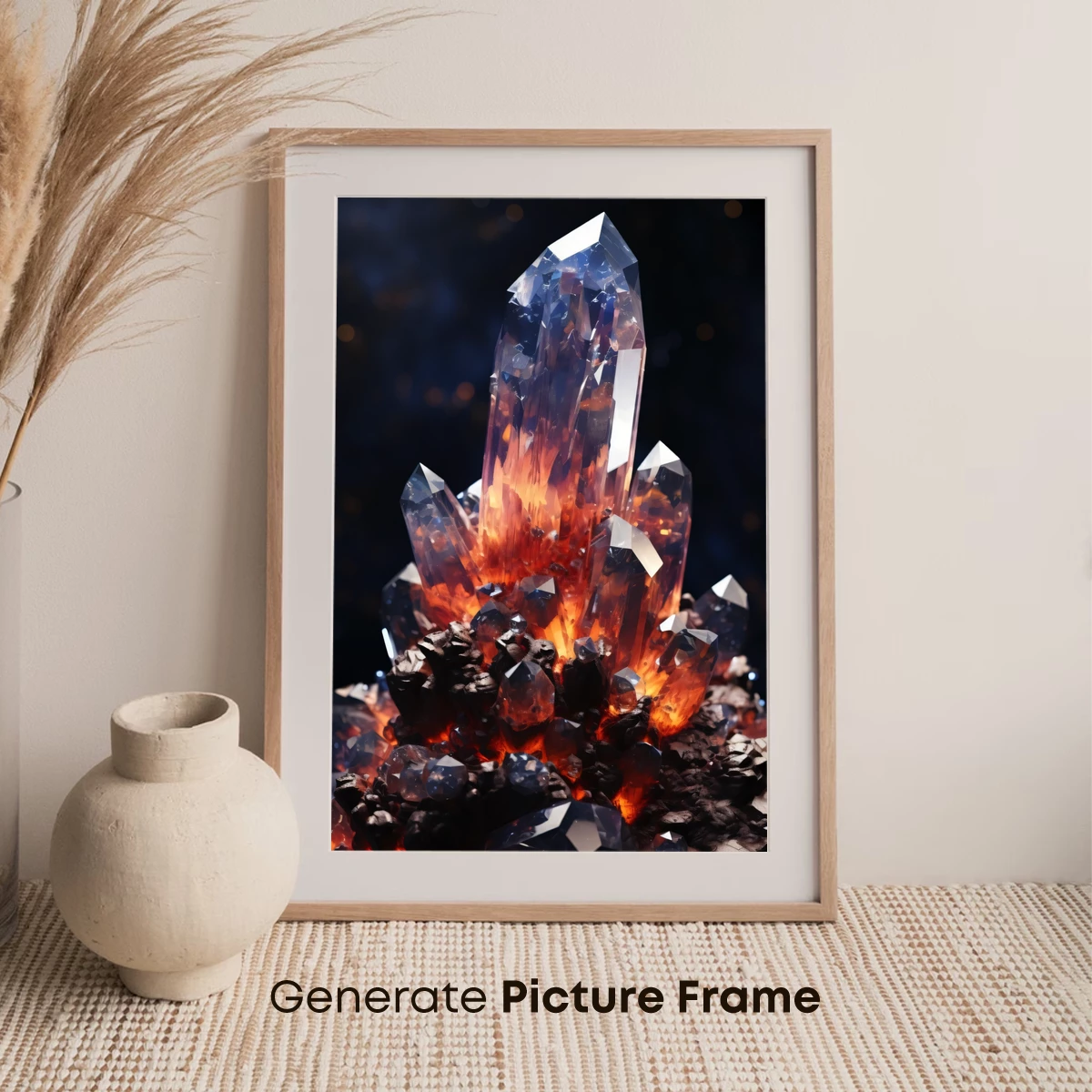 Crystal Inferno: Fiery Gemstone Formation - Image 7