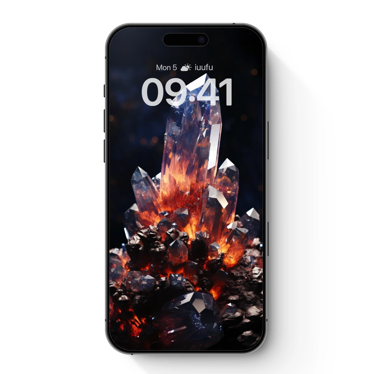 Crystal Inferno: Fiery Gemstone Formation