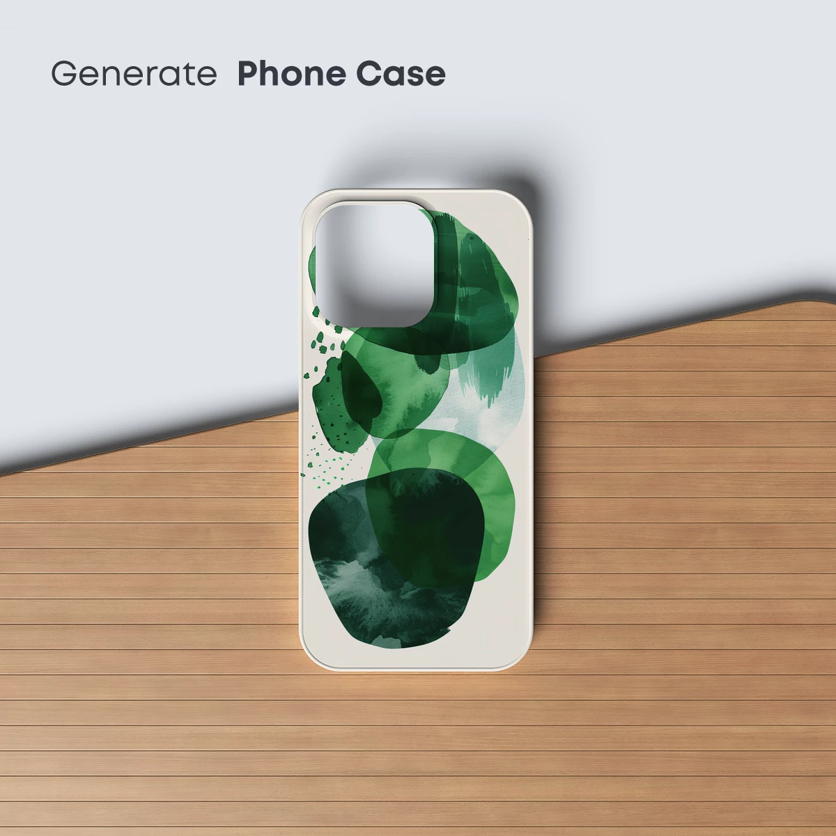 Emerald Whispers: Abstract Green Watercolor Fusion - Image 3