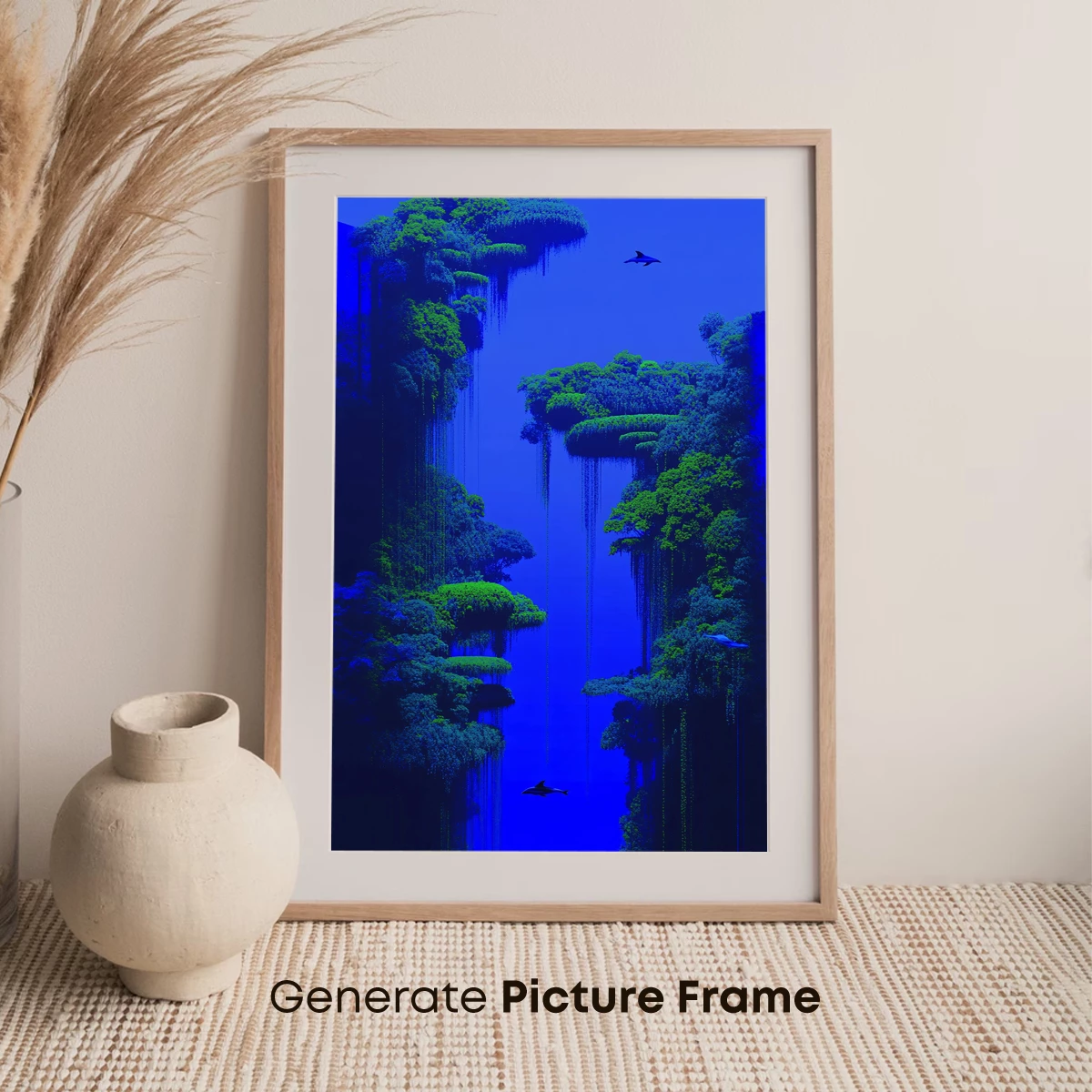 Aquatic Canopy: Floating Forests in Deep Blue - Image 7
