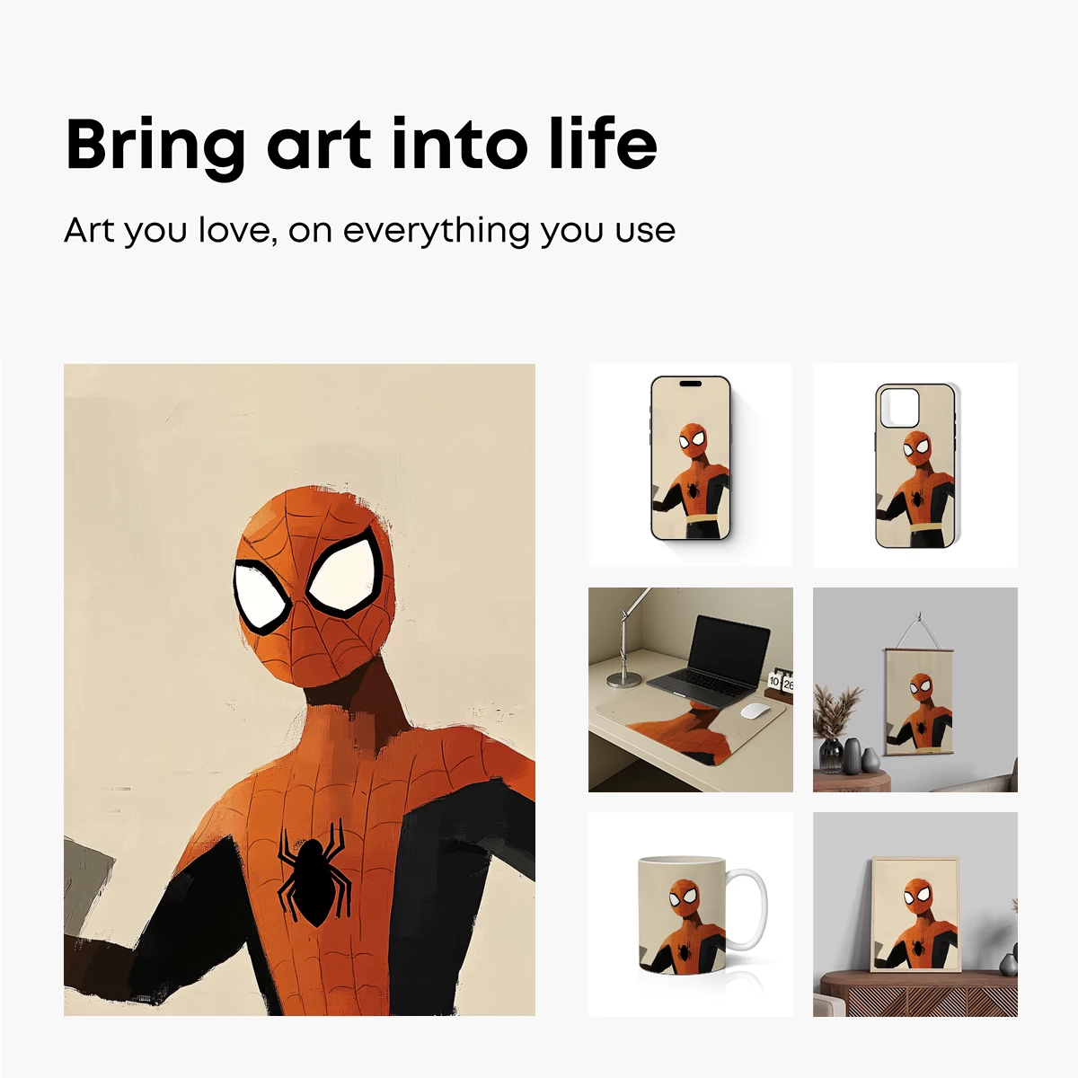 Bold Spider Hero: Artistic Tribute in Orange and Black - Image 2