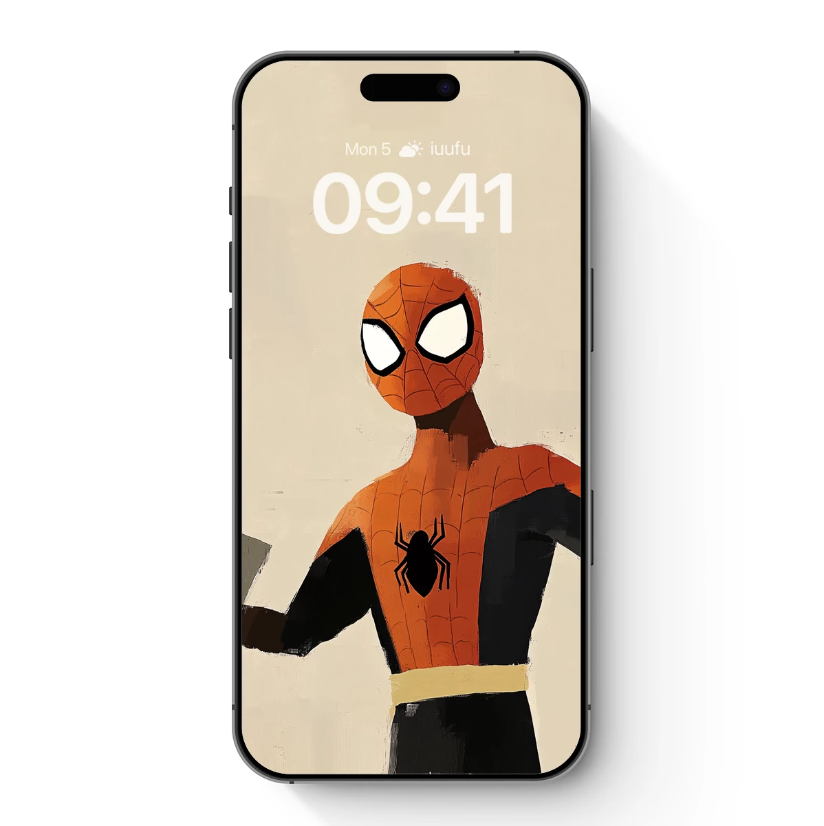 Bold Spider Hero: Artistic Tribute in Orange and Black
