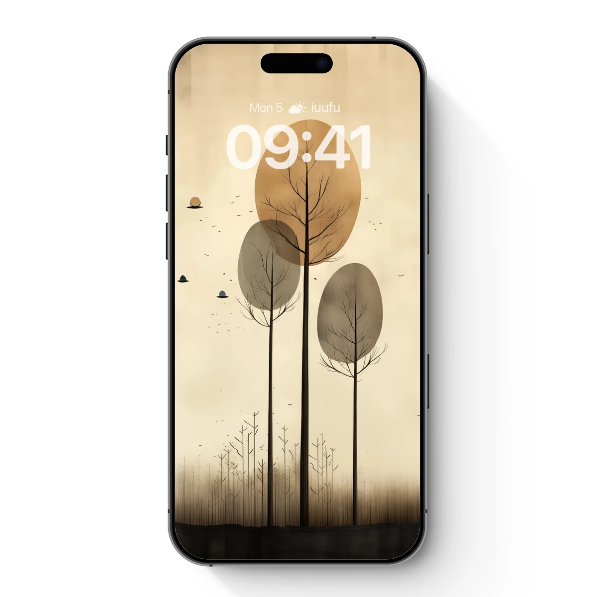 Ethereal Forest Canopy: Minimalist Tree Silhouettes