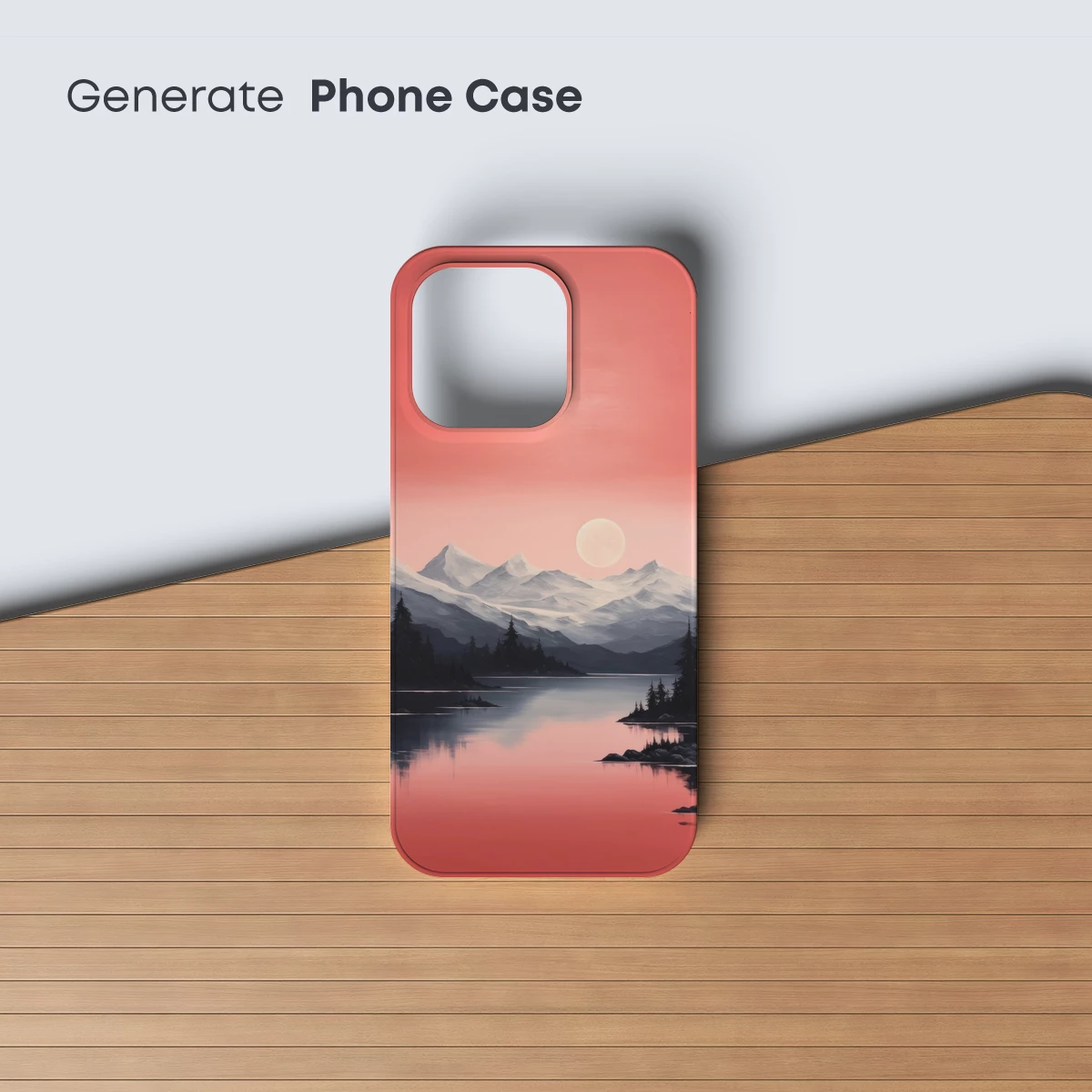 Crimson Moonrise Over Snowy Peaks - Image 3