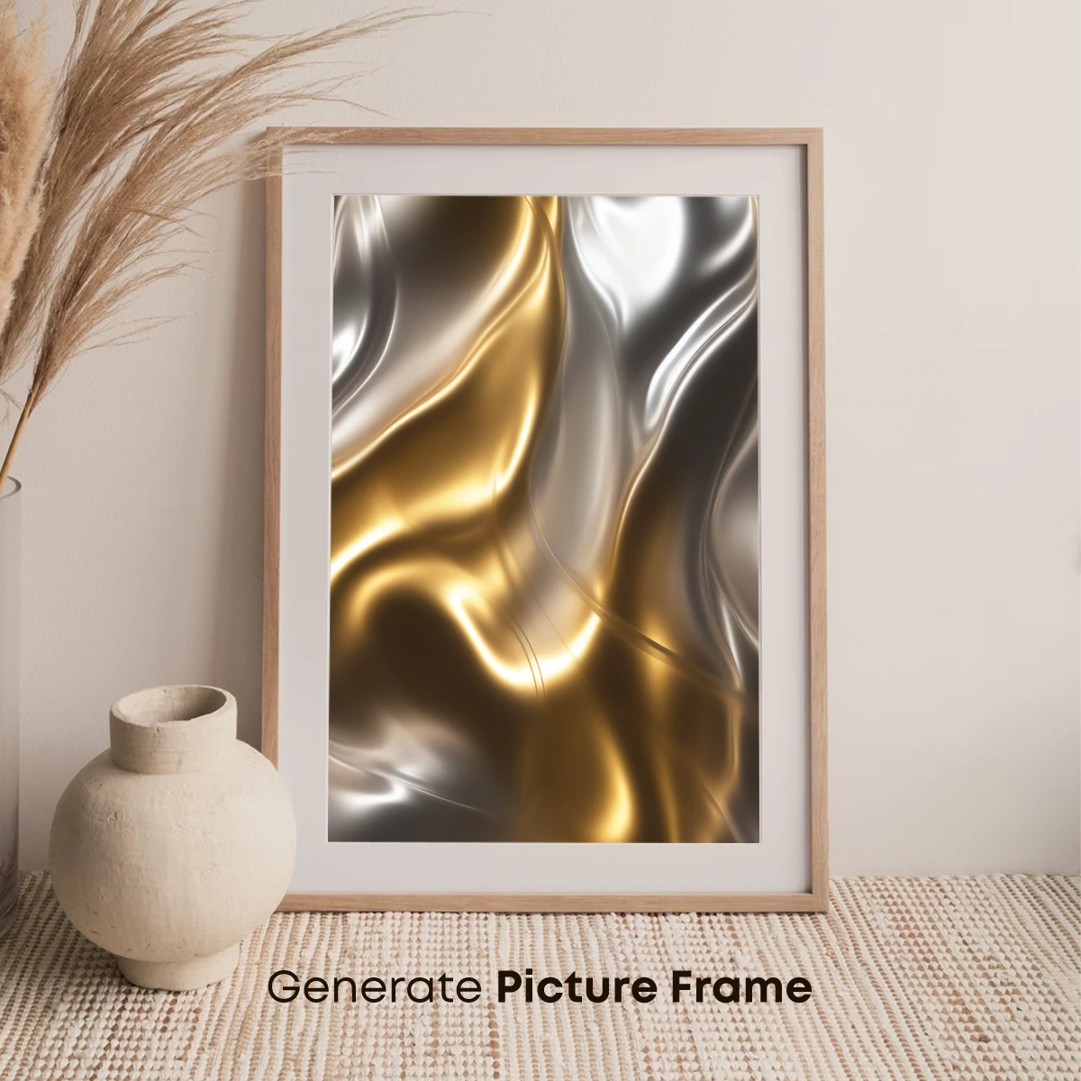 Golden Silk Symphony: Fluid Elegance in Motion - Image 7