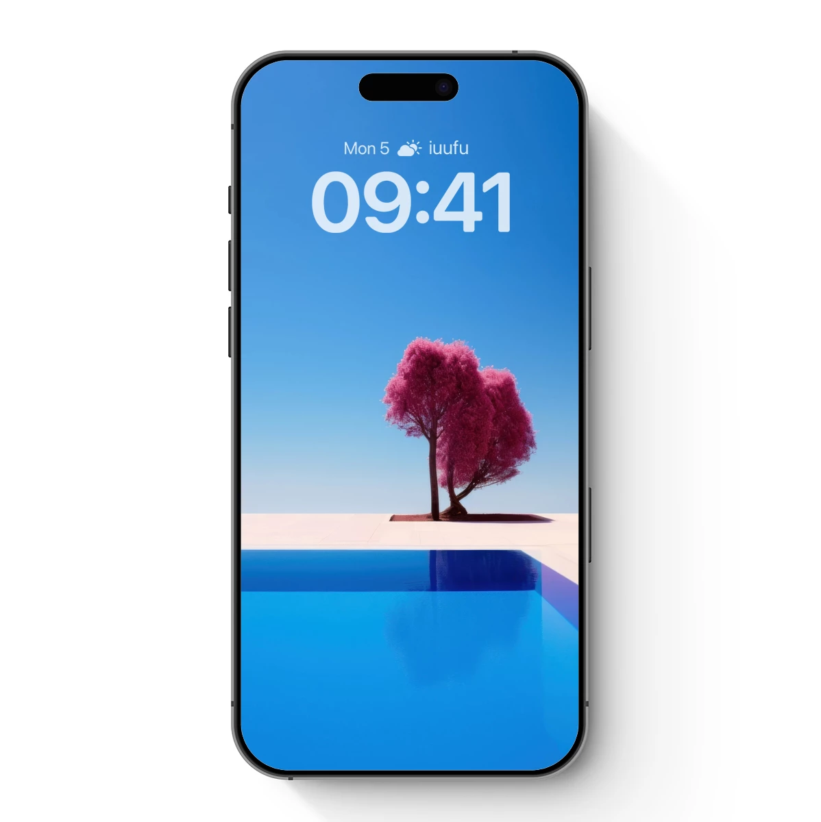 Crimson Tree by the Infinite Pool