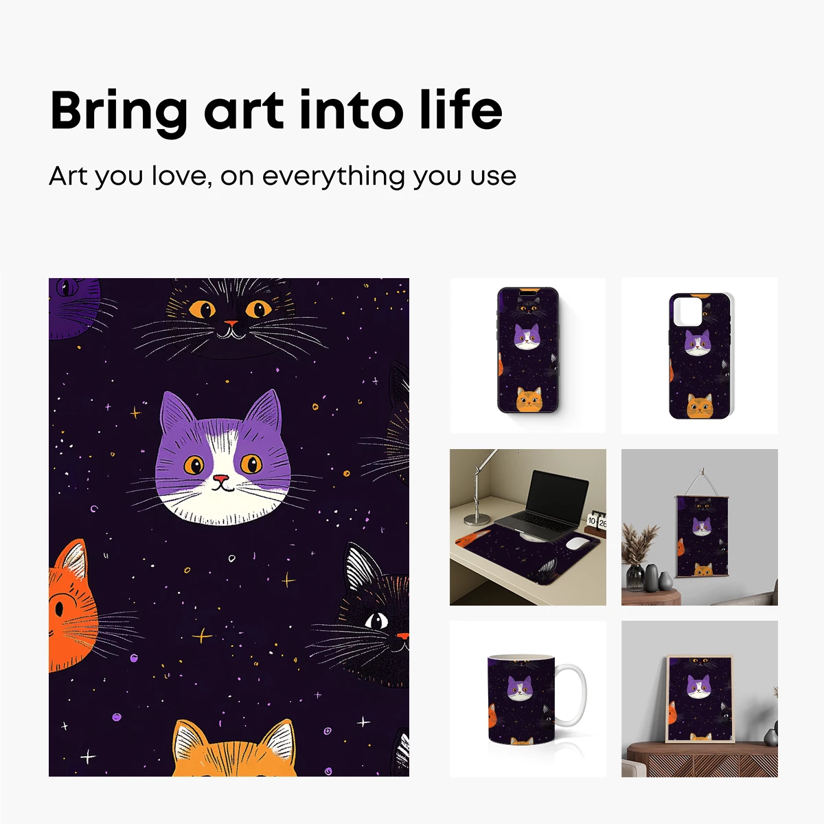 Cosmic Cat Constellations: A Whimsical Night Sky - Image 2