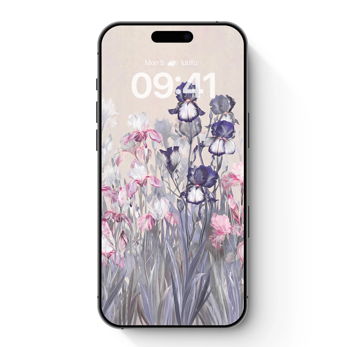 Ethereal Iris Symphony: Pastel Floral Harmony