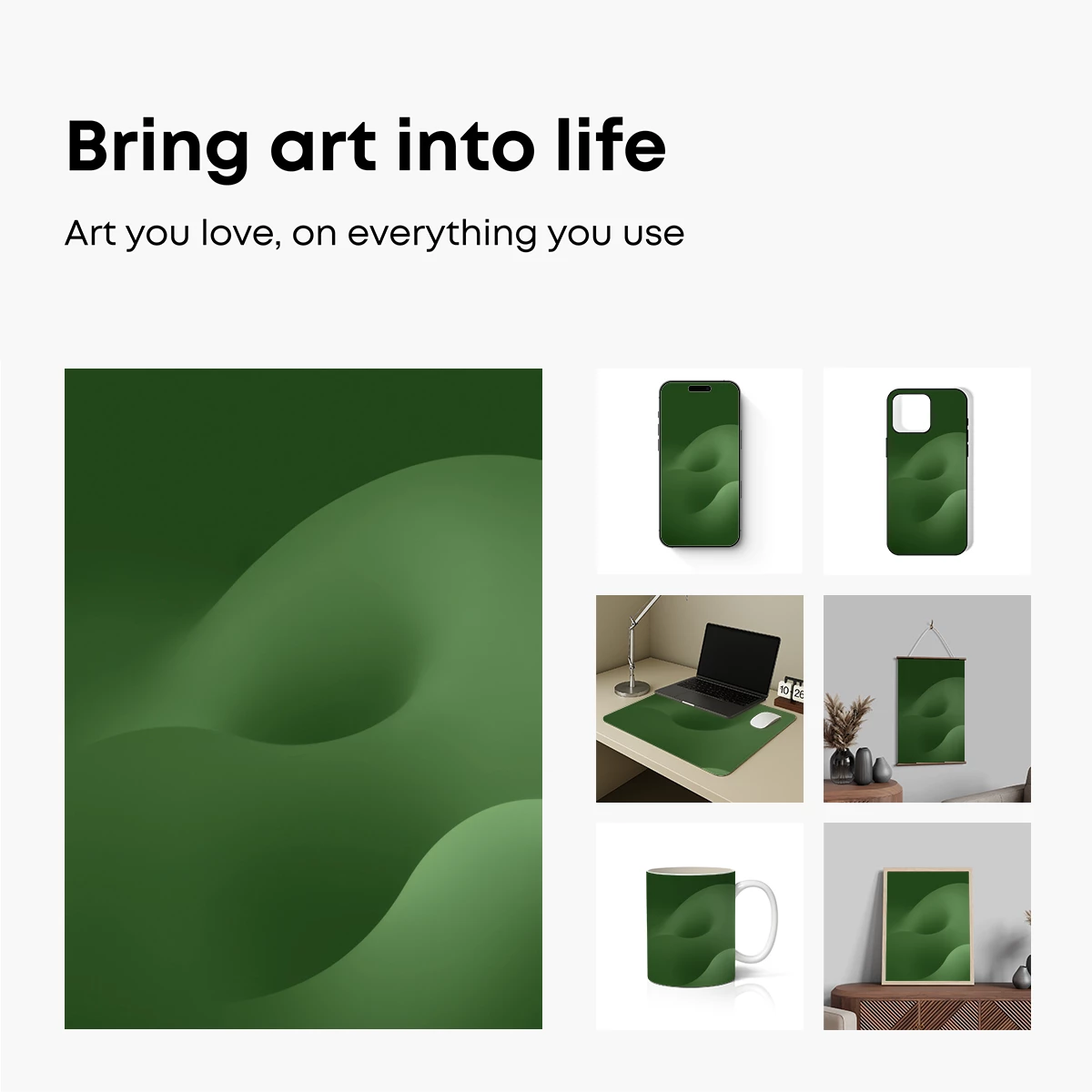Emerald Waves: Abstract Green Sculpture - Image 2