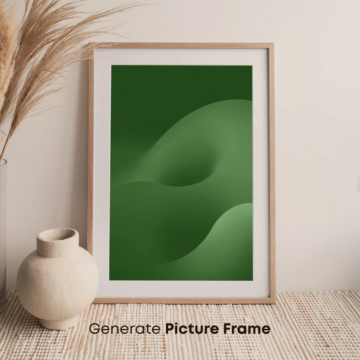 Emerald Waves: Abstract Green Sculpture - Image 7