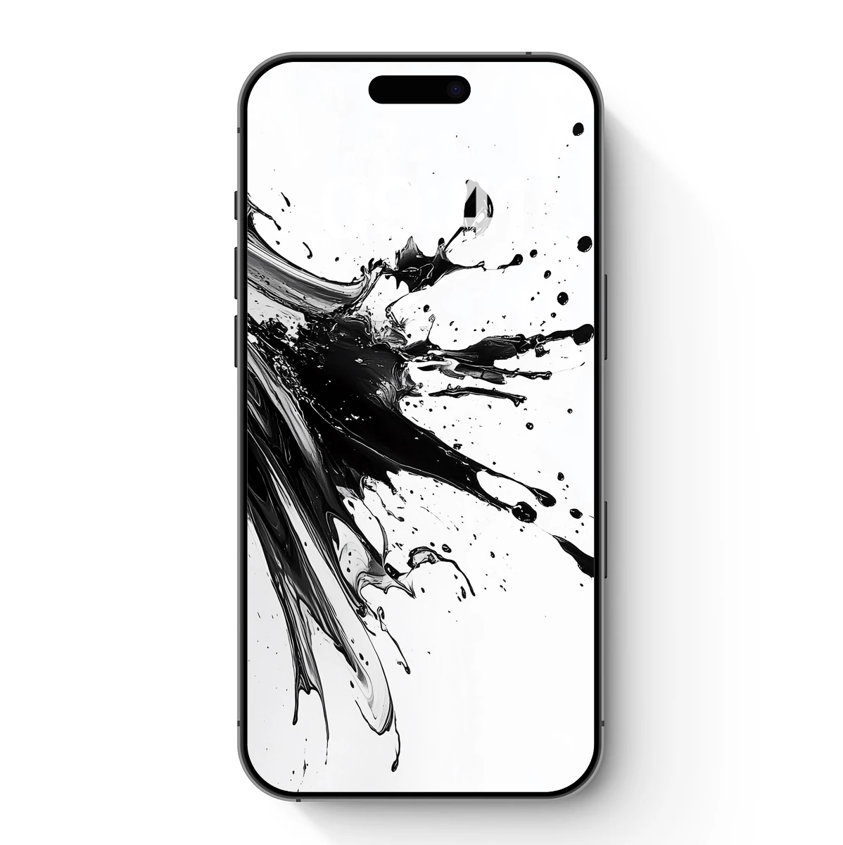 Ink Splash Elegance: Dynamic Black and White Art