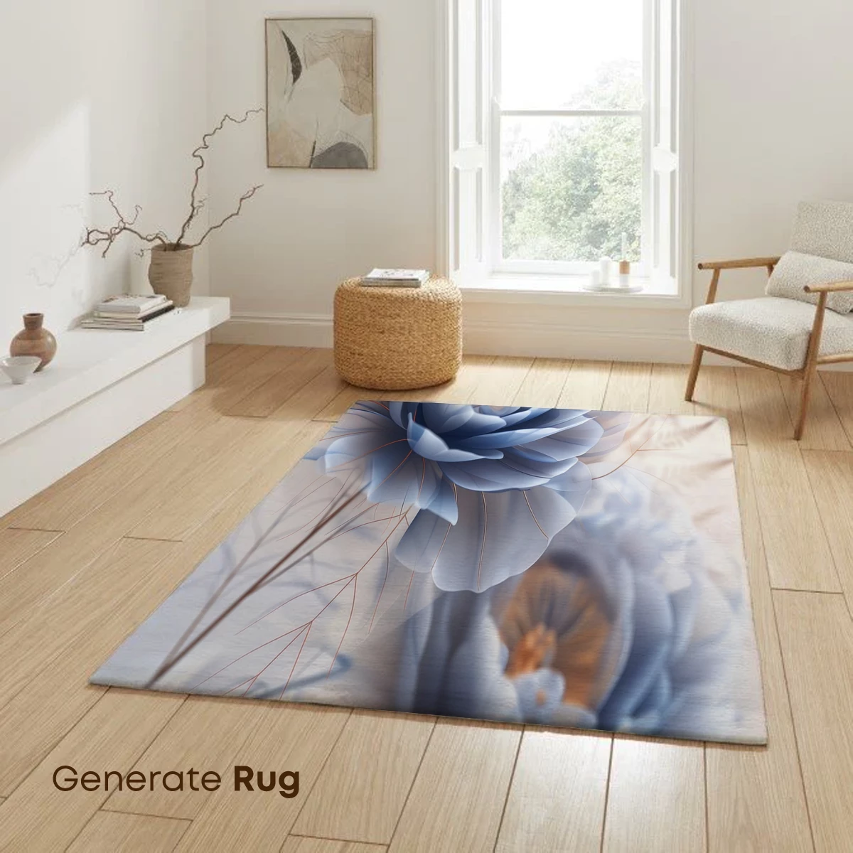 Ethereal Blue Blossoms: A Floral Dreamscape - Image 6