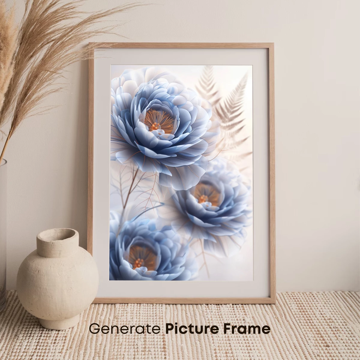 Ethereal Blue Blossoms: A Floral Dreamscape - Image 7