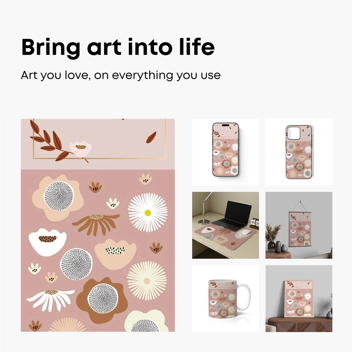 Abstract Floral Symphony: Modern Botanical Artistry - Image 2