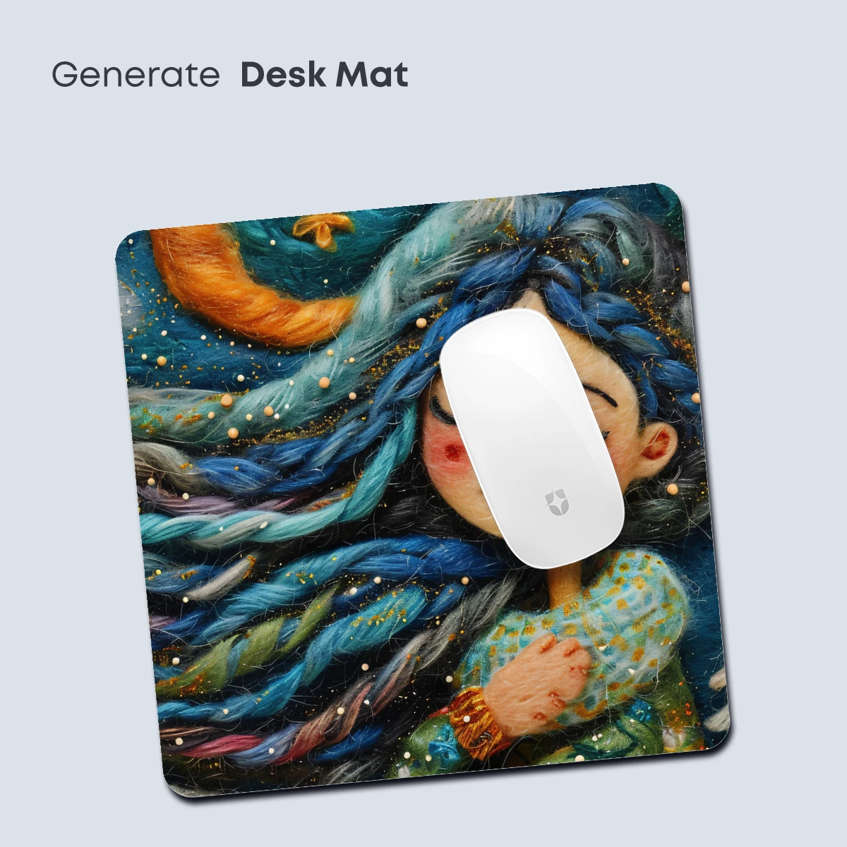 Dreamy Celestial Embrace: Fiber Art Fantasy - Image 4