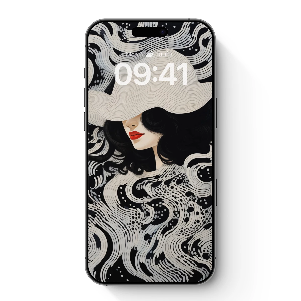 Ethereal Waves: A Woman in Monochrome Elegance