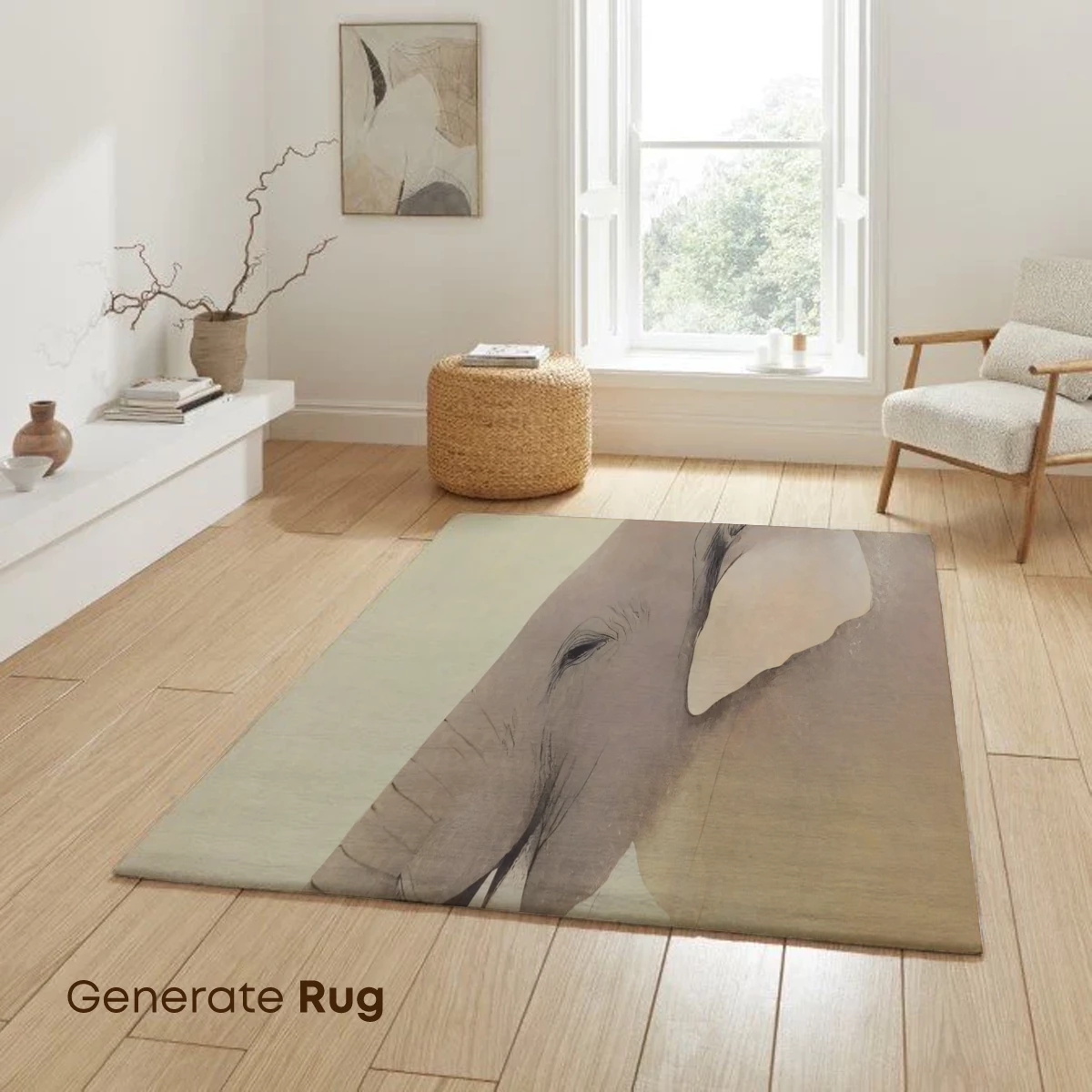 Elegant Serenity: Minimalist Elephant Art - Image 6