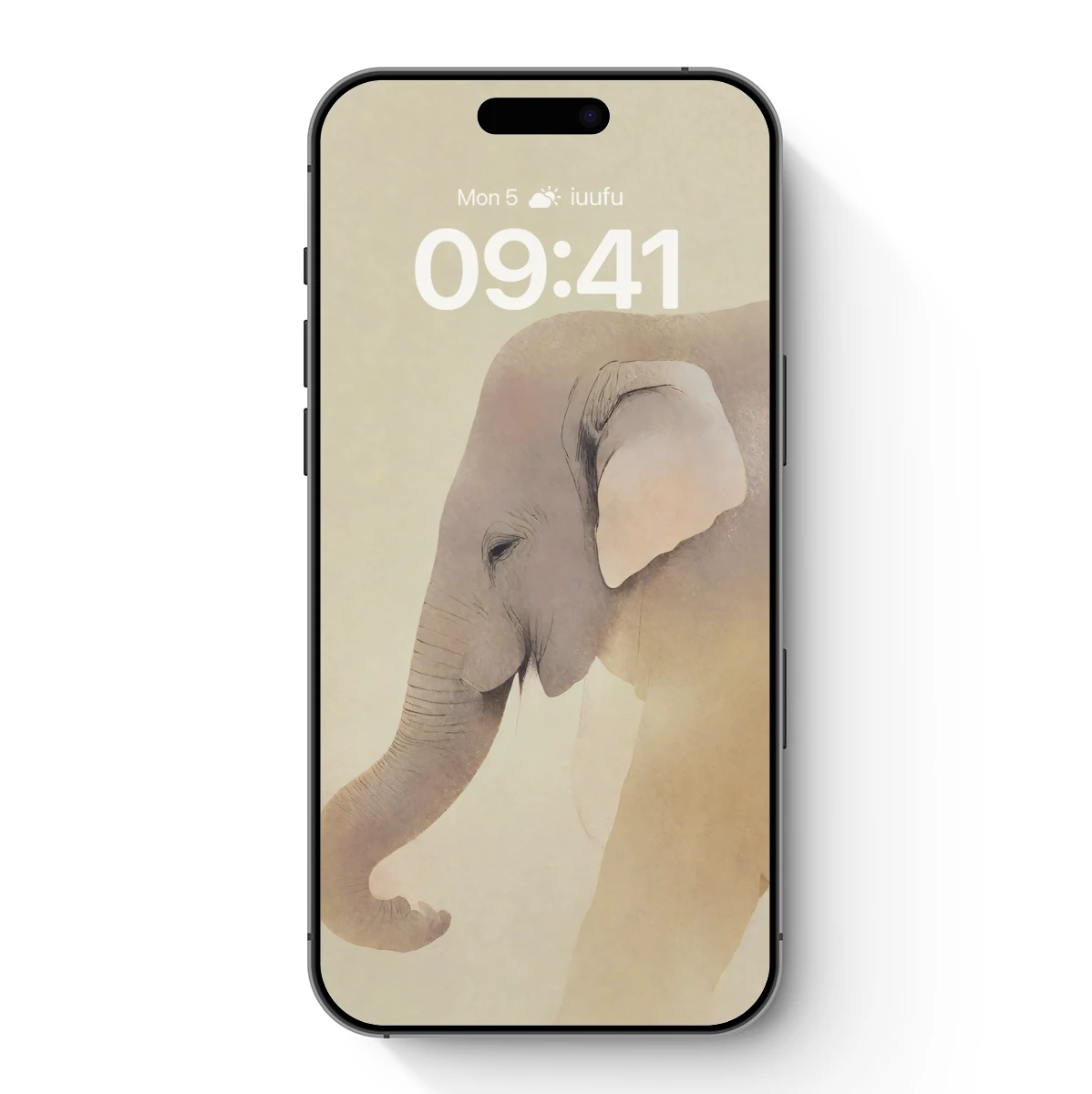 Elegant Serenity: Minimalist Elephant Art