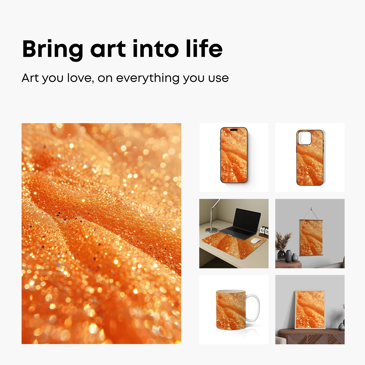 Golden Glitter Waves: Radiant Texture Symphony - Image 2