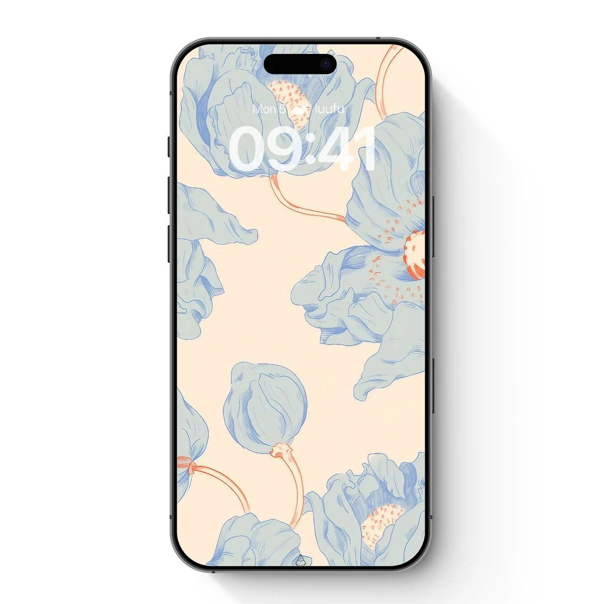 Ethereal Blue Blossoms: A Watercolor Symphony