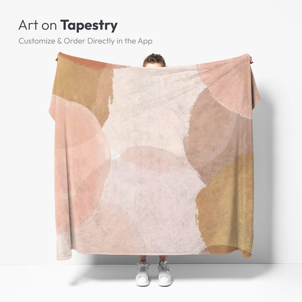 Blush Brushstrokes: Abstract Circles in Soft Hues - Image 4