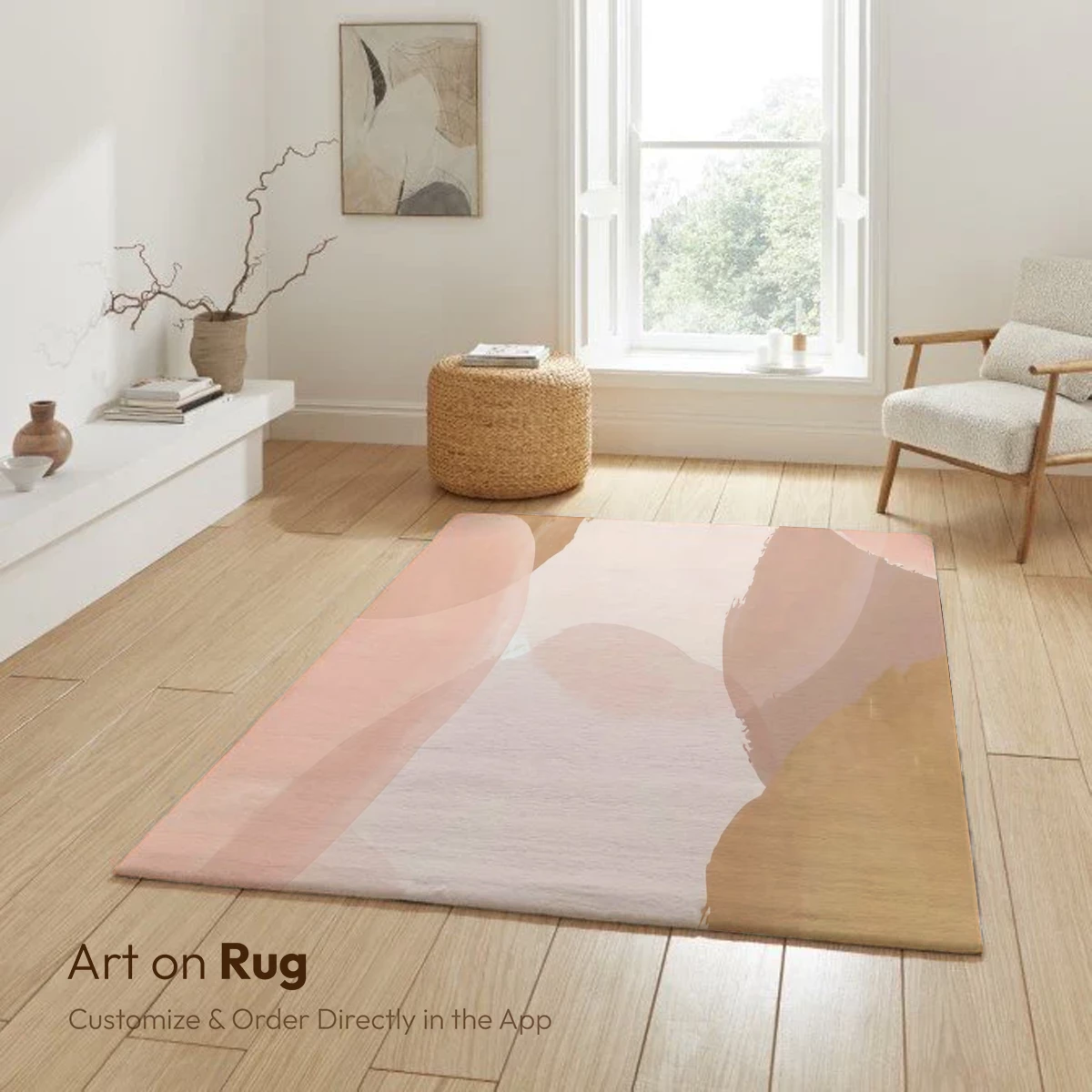 Blush Brushstrokes: Abstract Circles in Soft Hues - Image 5