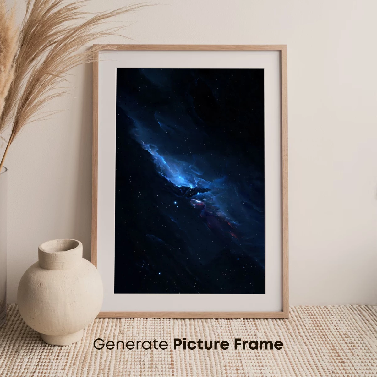 Cosmic Nebula Odyssey: A Celestial Dance in Blue - Image 7