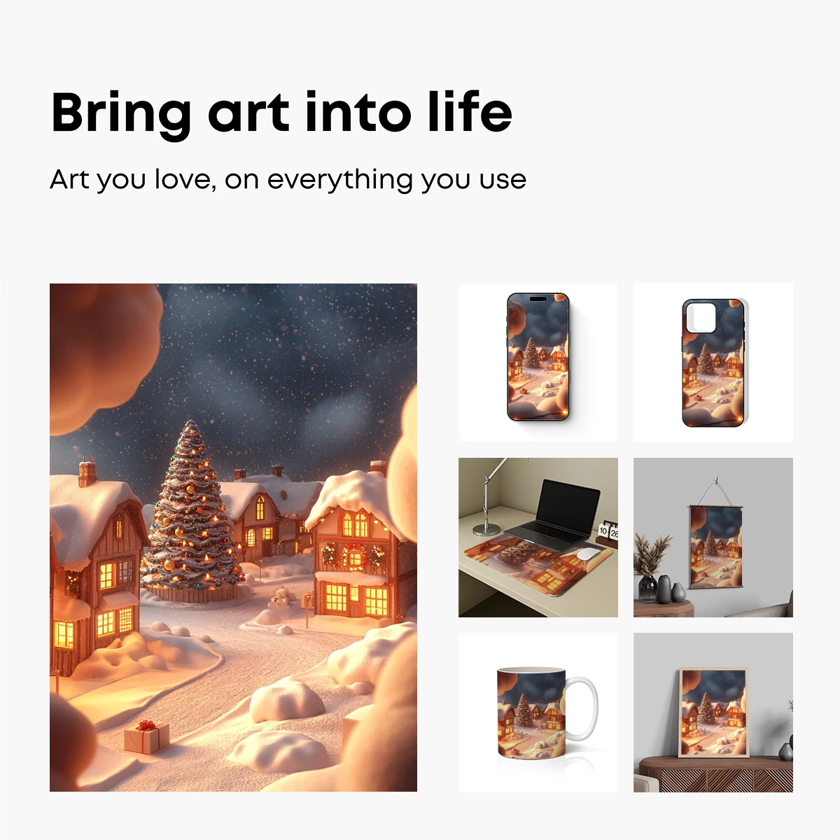 Enchanted Snowy Village Glow - Image 2
