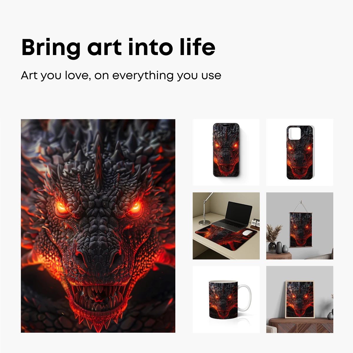 Fiery Dragon's Gaze: Mythic Fury Unleashed - Image 2