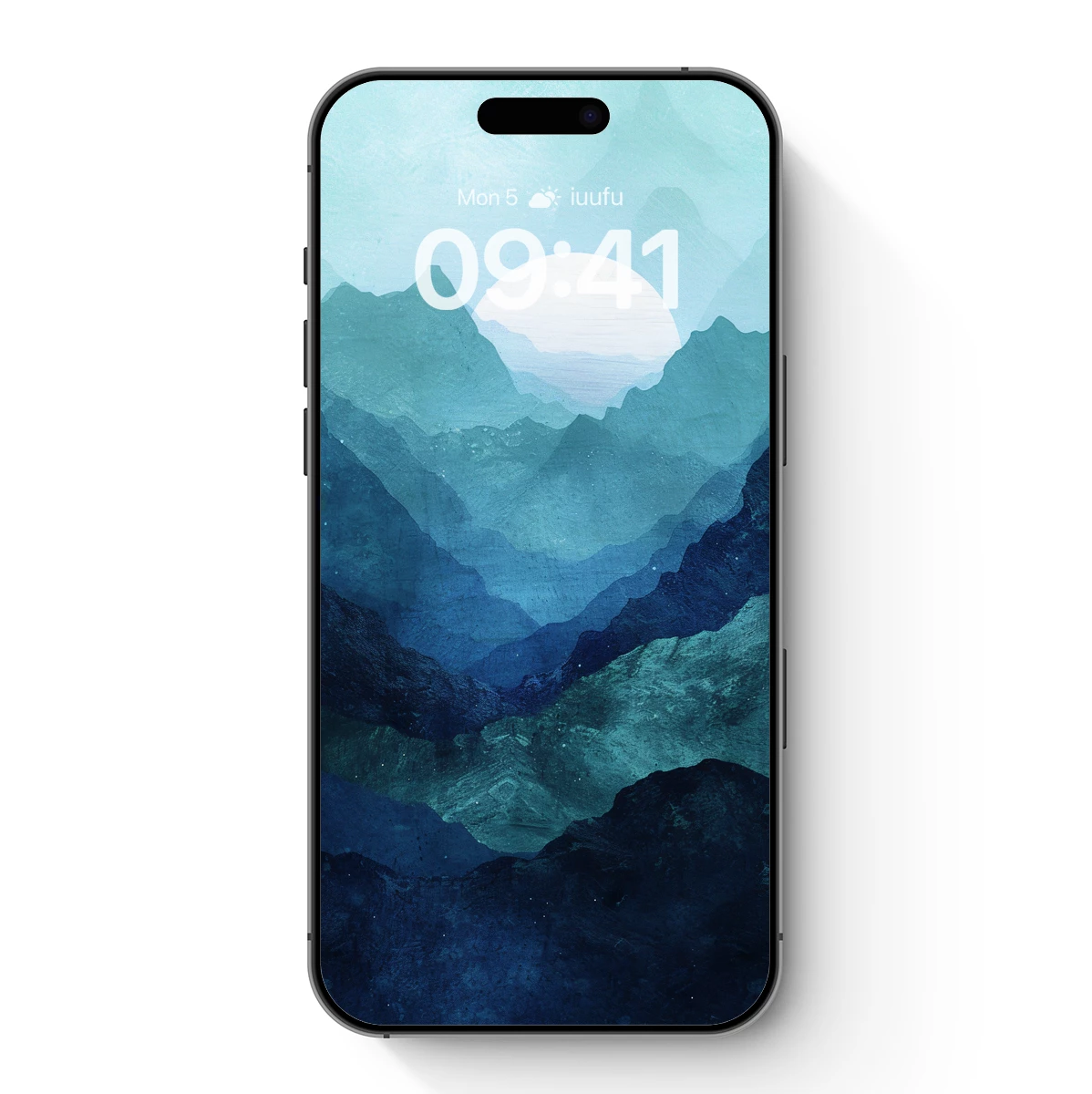 Ethereal Mountain Odyssey: Moonlit Peaks in Teal Hues