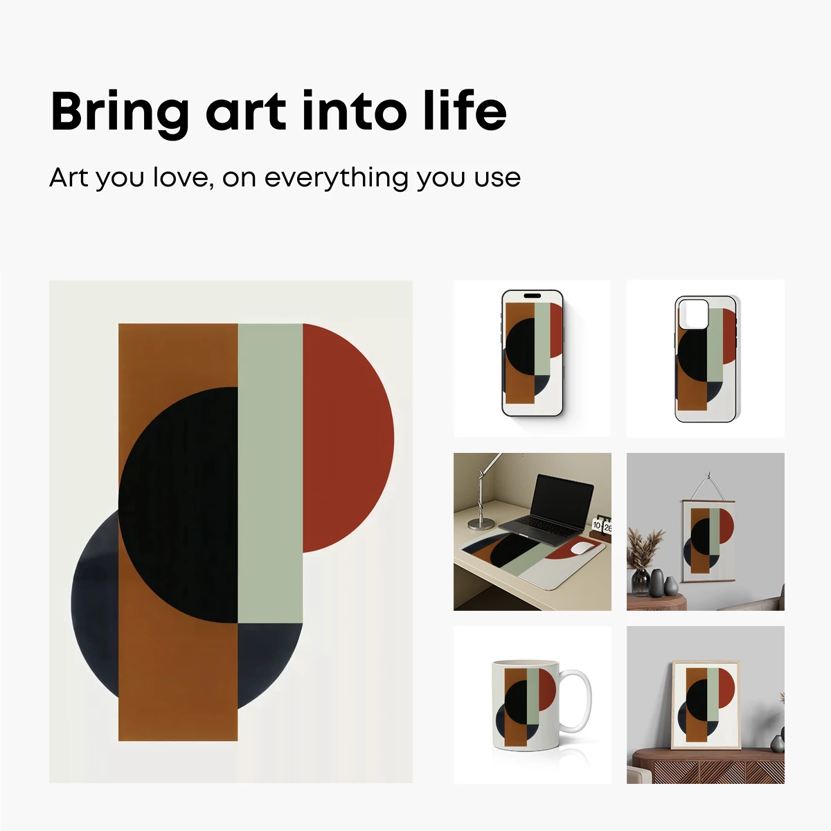 Geometric Harmony: Abstract Color Blocks - Image 2