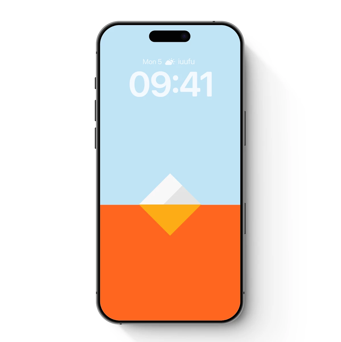 Geometric Horizon: Orange and Sky Blue Elegance Geometric Horizon: Orange and Sky Blue Elegance