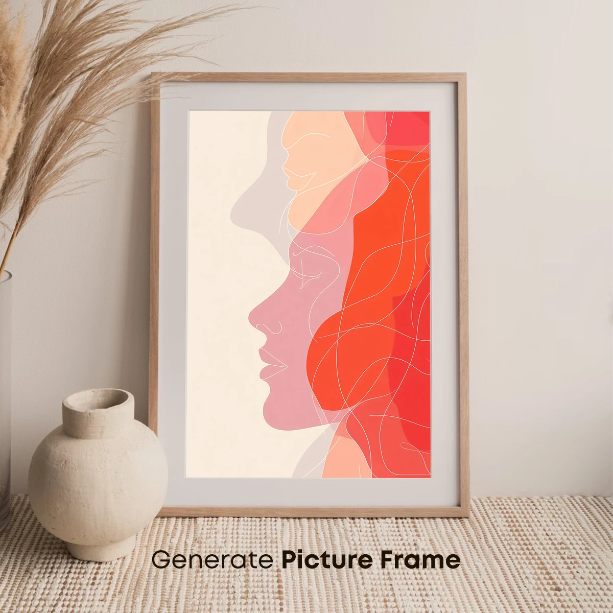 Abstract Profile Symphony: Layered Faces in Harmony - Image 7