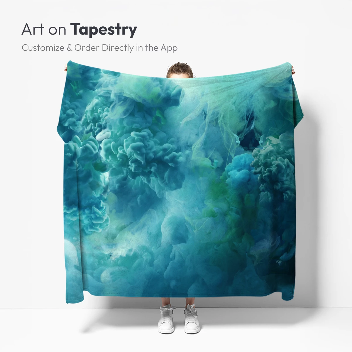Aqua Nebula: Ethereal Clouds in Teal Harmony - Image 5