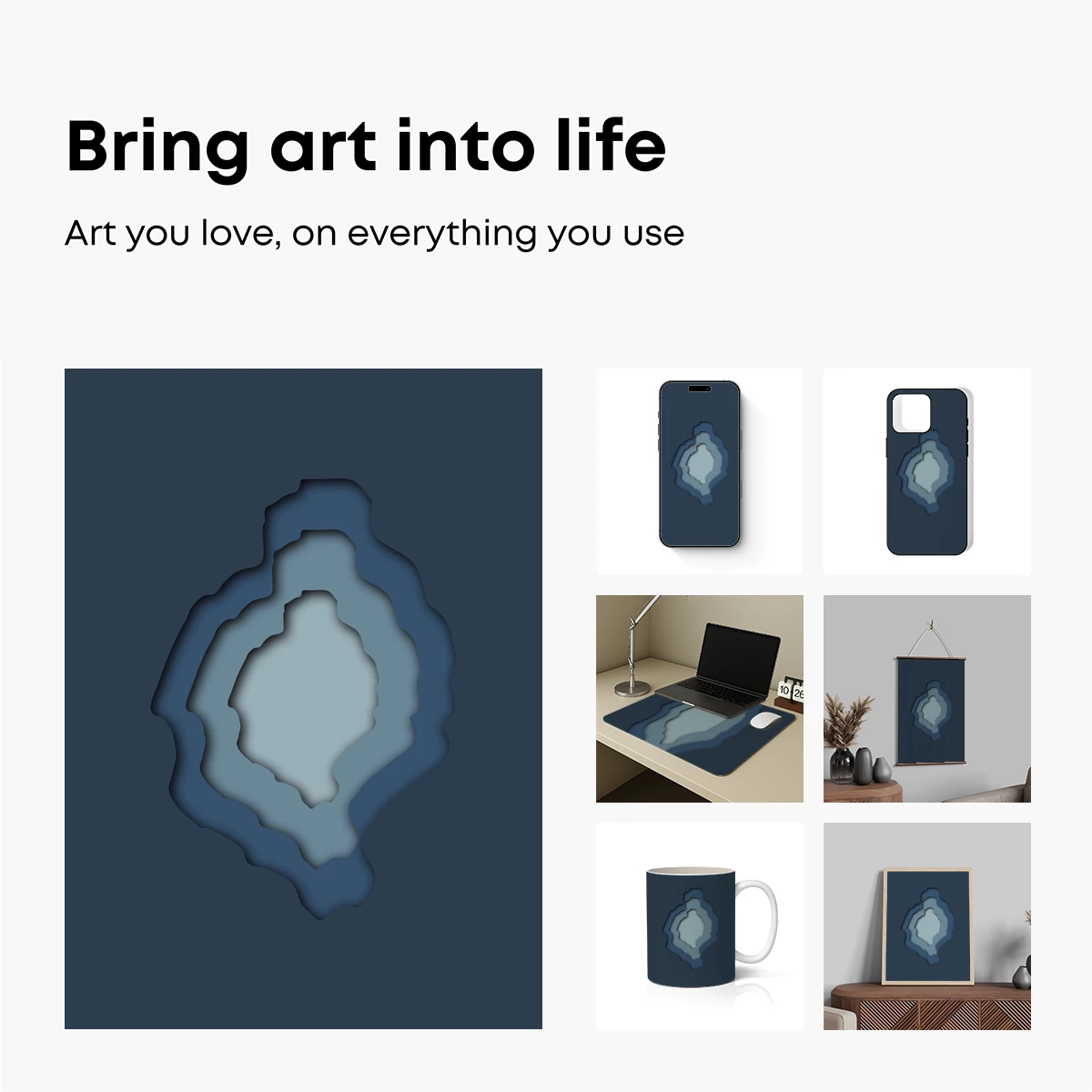 Layered Abyss: Depth in Blue Tones - Image 2