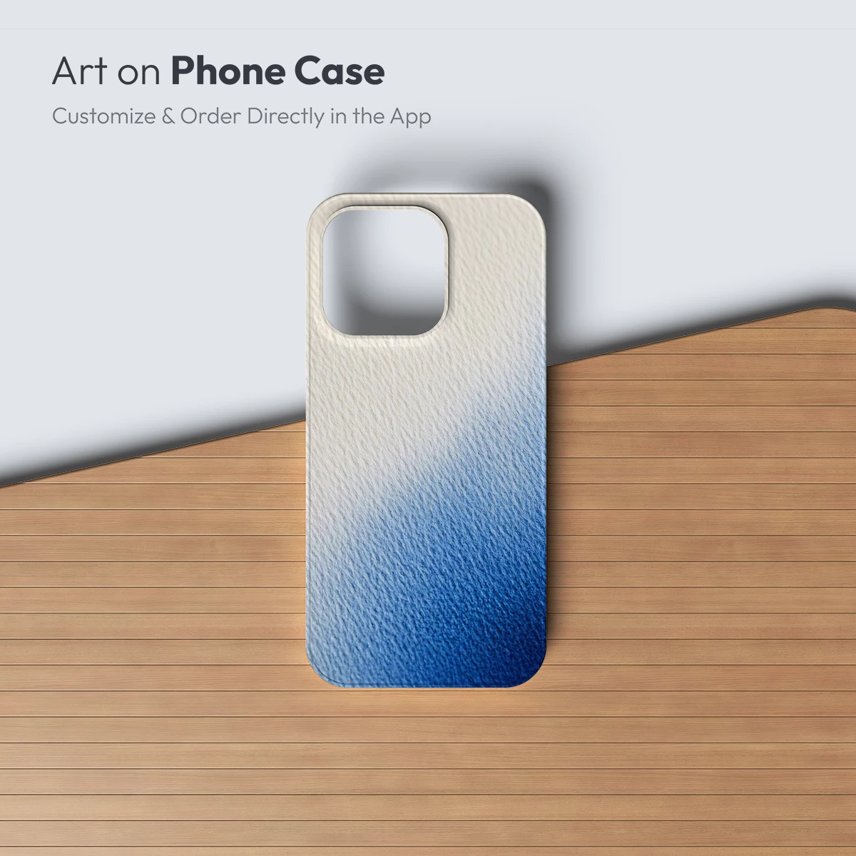 Gradient Serenity: Blue Whisper on Textured Canvas - Image 3