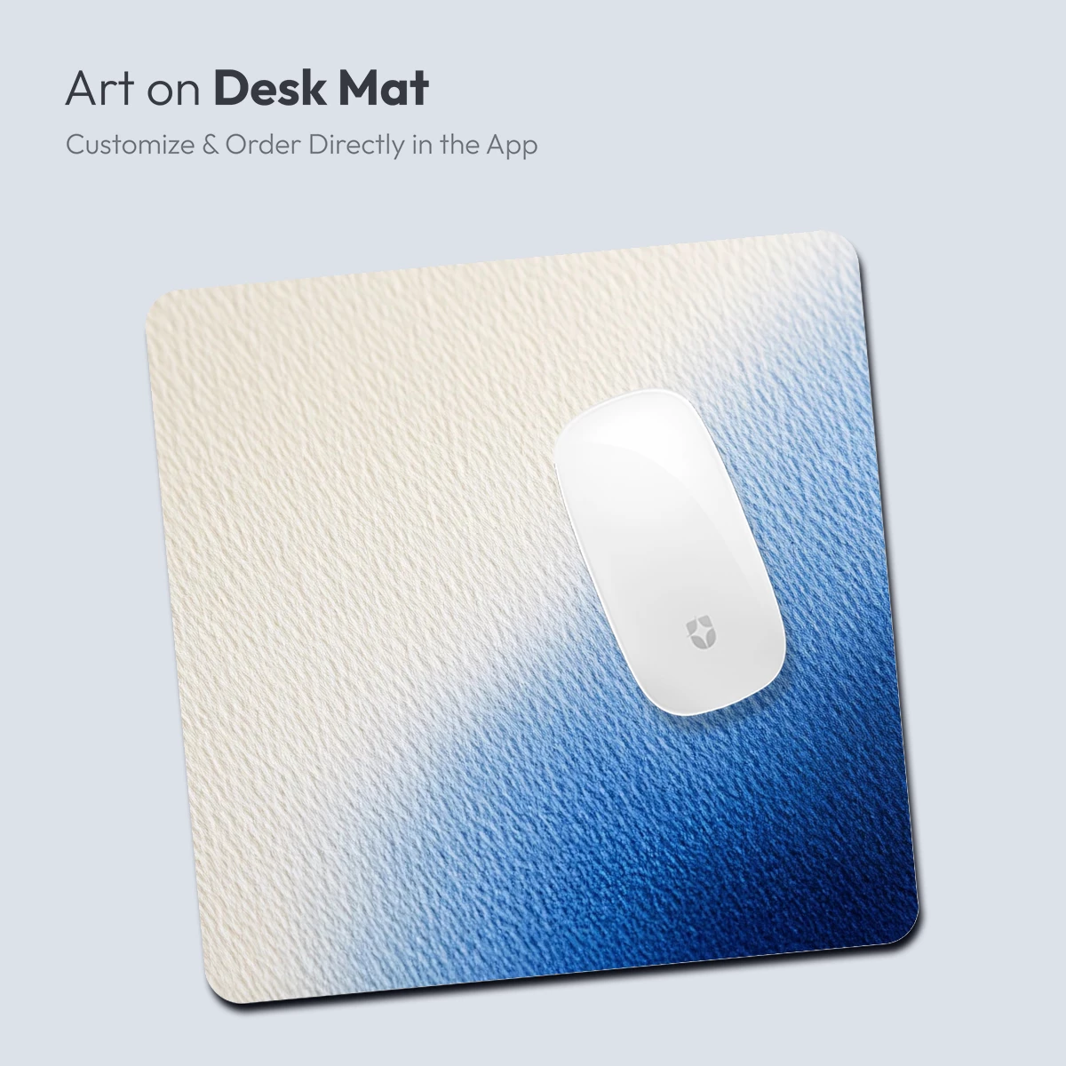 Gradient Serenity: Blue Whisper on Textured Canvas - Image 4