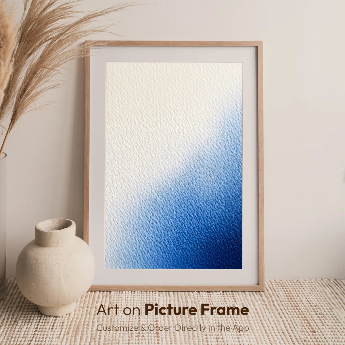 Gradient Serenity: Blue Whisper on Textured Canvas - Image 7