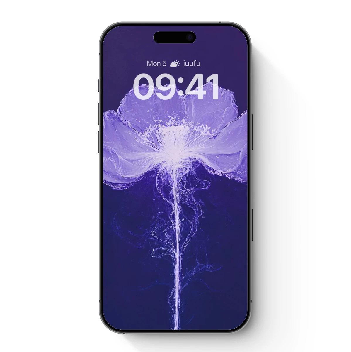 Ethereal Bloom: Radiant Flower in Monochromatic Purple