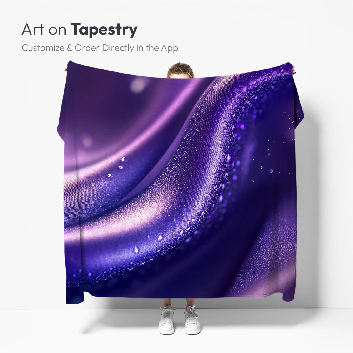 Ethereal Silk Waves: Purple Luxe Elegance - Image 5
