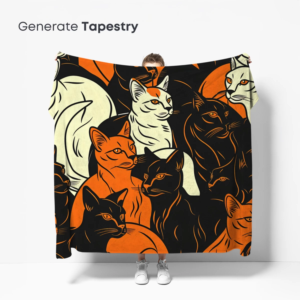 Feline Symphony in Orange and Black - Image 5