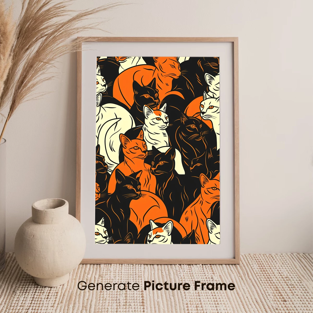 Feline Symphony in Orange and Black - Image 7