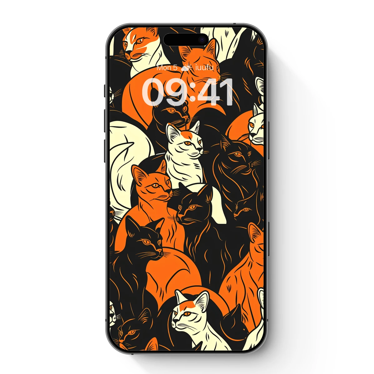 Feline Symphony in Orange and Black