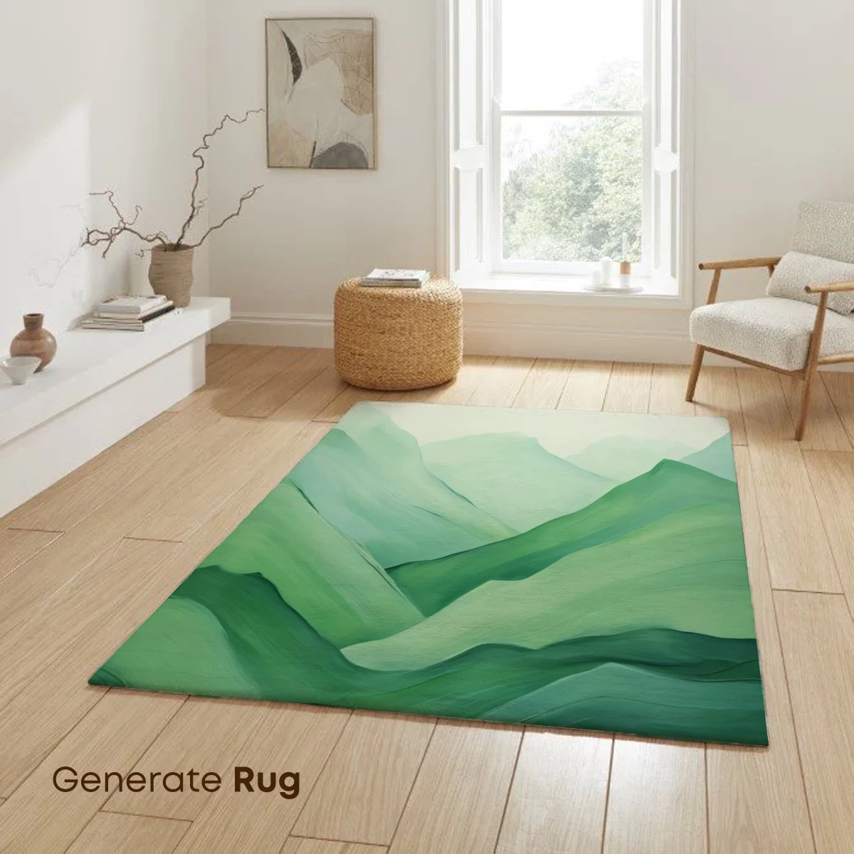 Ethereal Green Waves: A Landscape Symphony - Image 6