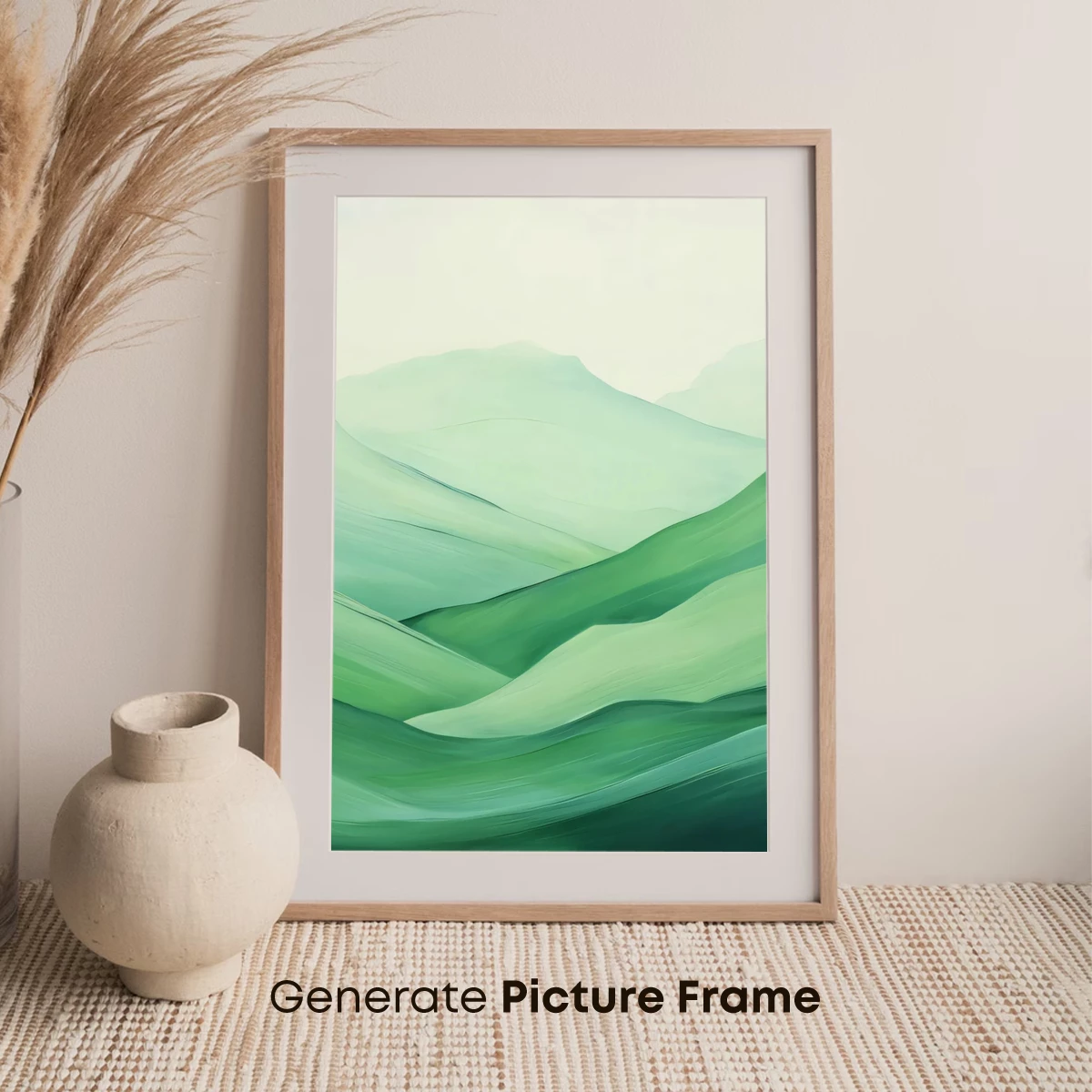 Ethereal Green Waves: A Landscape Symphony - Image 7