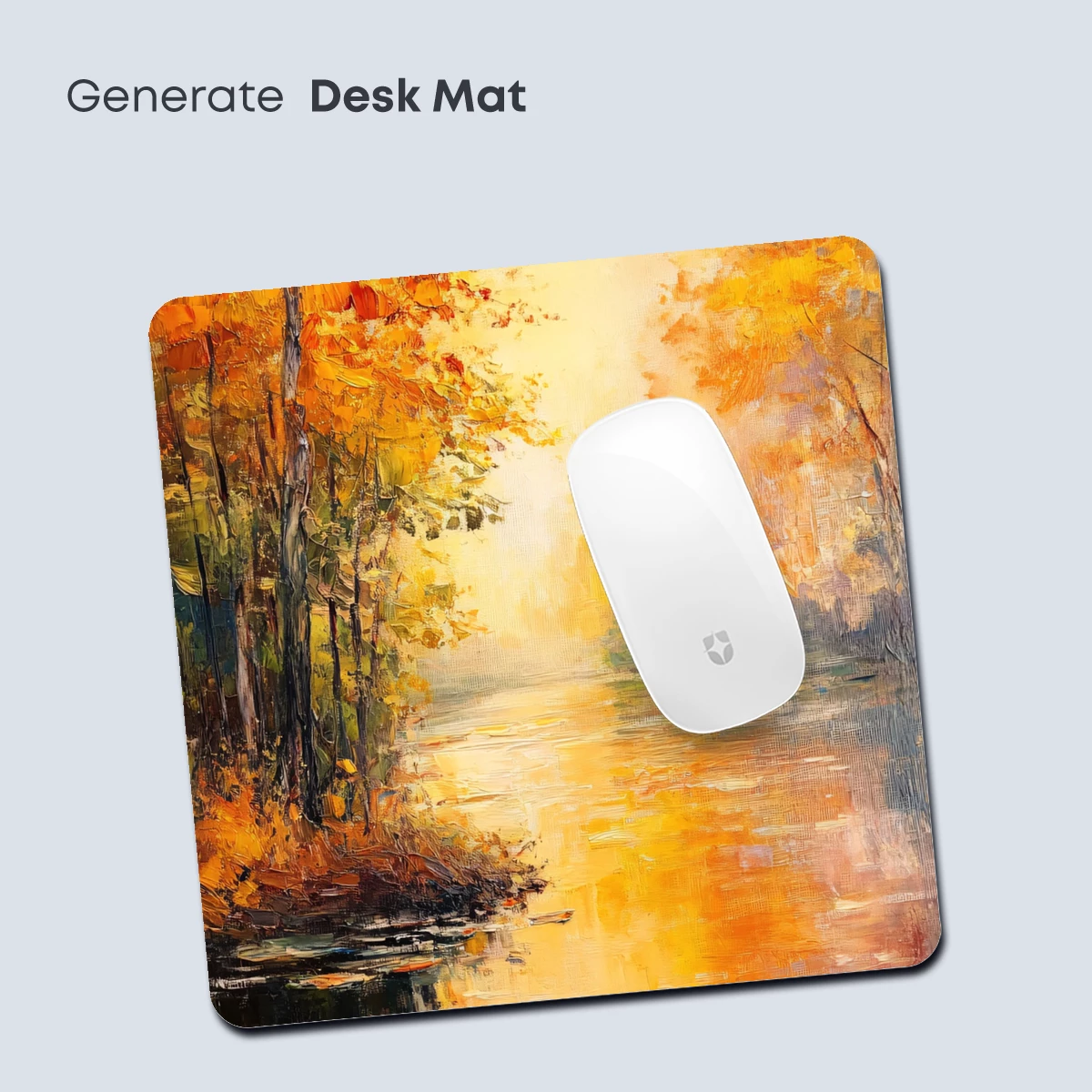 Autumnal Reflections: Impressionist River Glow - Image 4