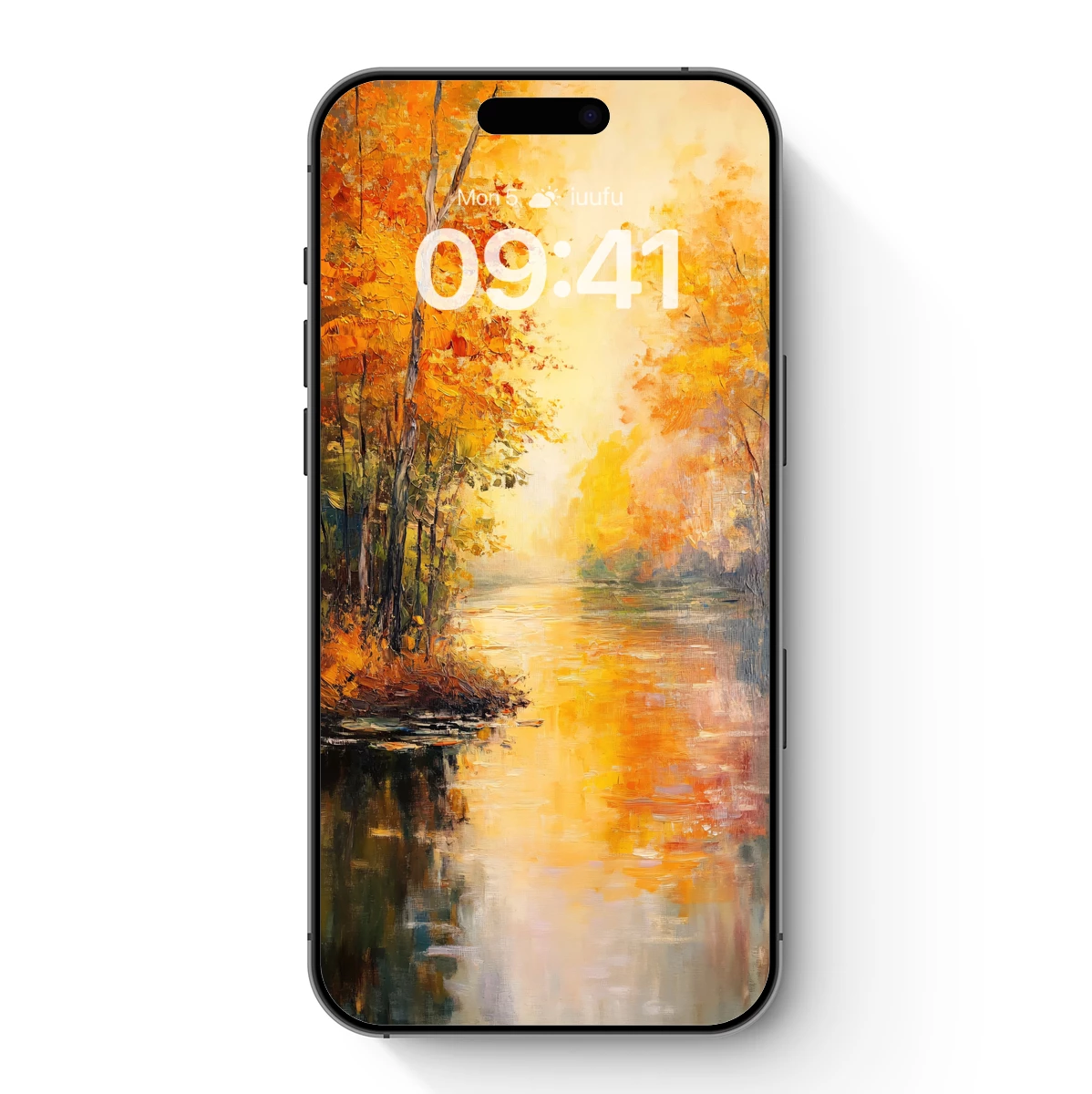 Autumnal Reflections: Impressionist River Glow