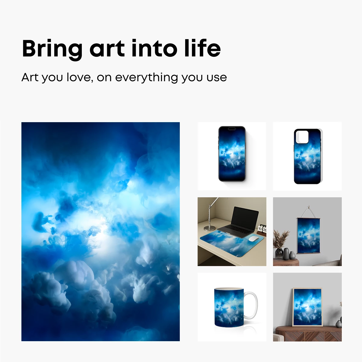 Ethereal Blue Clouds: A Dreamlike Odyssey - Image 2