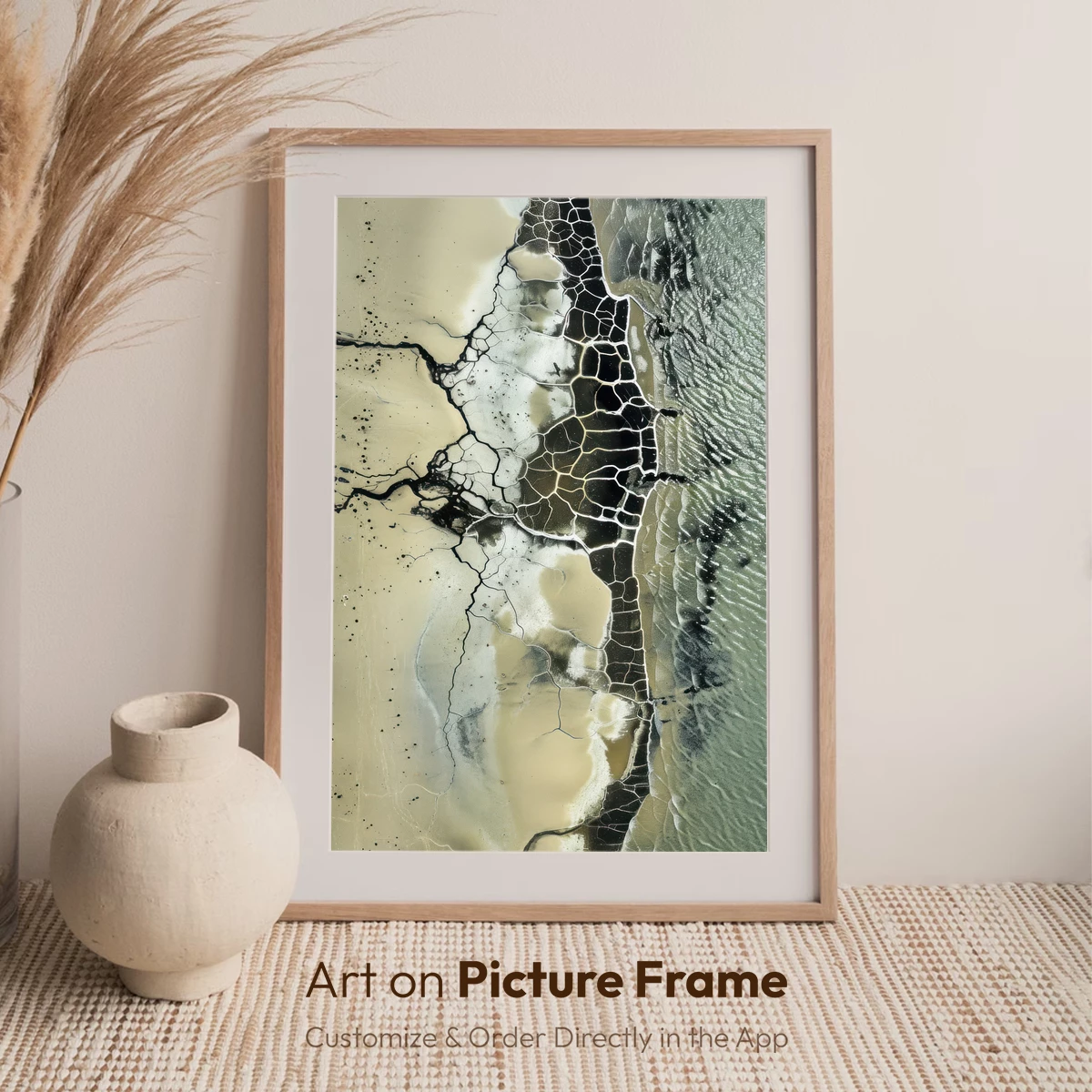 Cracked Earth's Veins: Aerial Abstract - Image 7