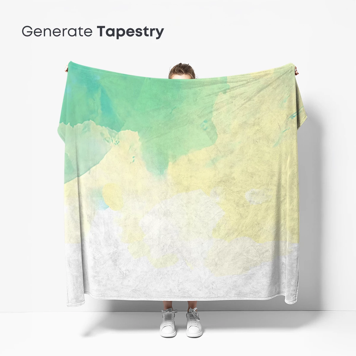 Aqua Serenity: Ethereal Watercolor Clouds - Image 5